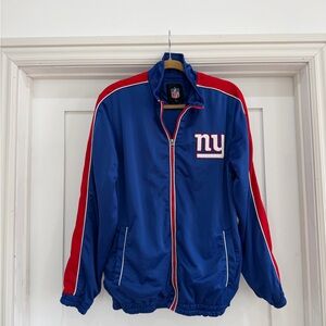 New York Giants NFL Blue and Red Zip-up Jacket